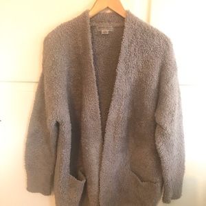 Barefoot Dreams S/M Taupe Cozychic Cardigan